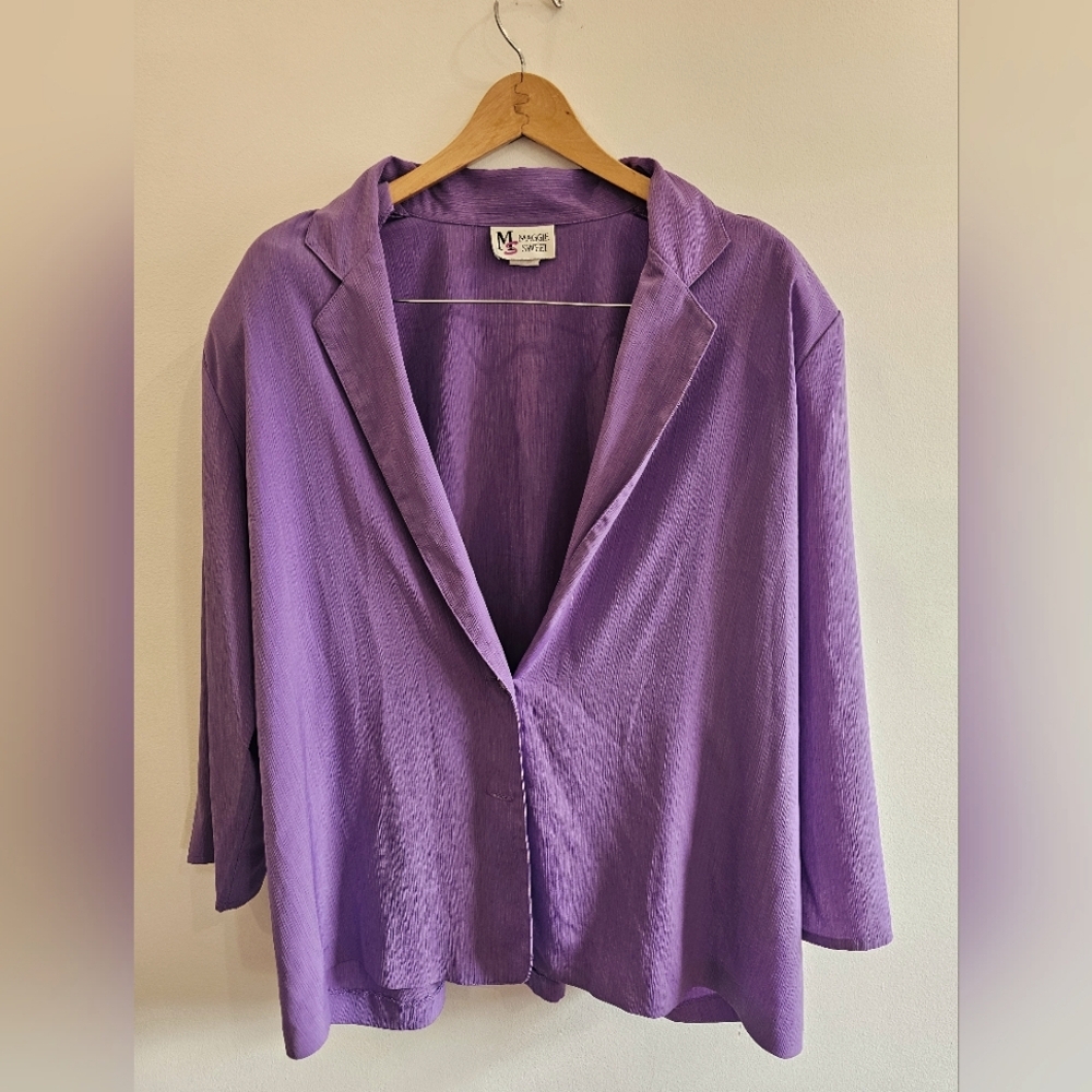 Sweet Maggie Flowing Purple Blazer